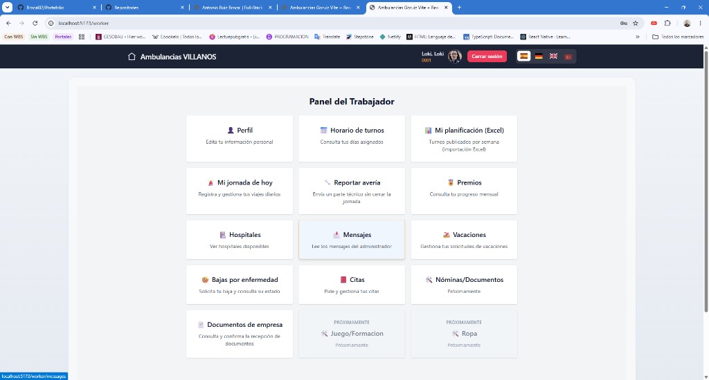 Worker web portal